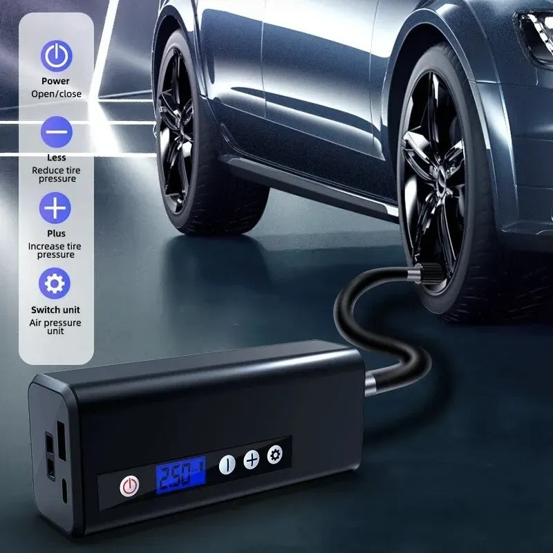 RapidInflate Pro - 2-in-1 Tire Inflator and Power Bank